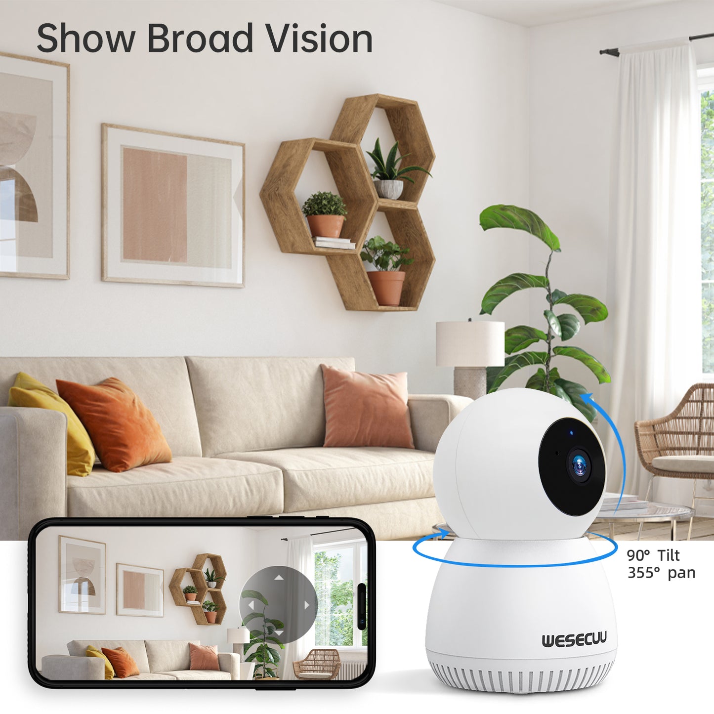2MP Wifi Wireless IP Camera Security Protection Surveillance Cameras Baby Monitor Automatic Motion Tracking Two-way Audio