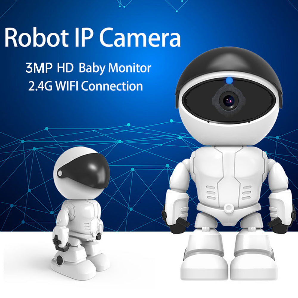 1pc Mini Robot 1080P Wifi IP Camera: Auto Body Tracking, Baby Monitor, Night Vision, Mobile Remote View for Home Security
