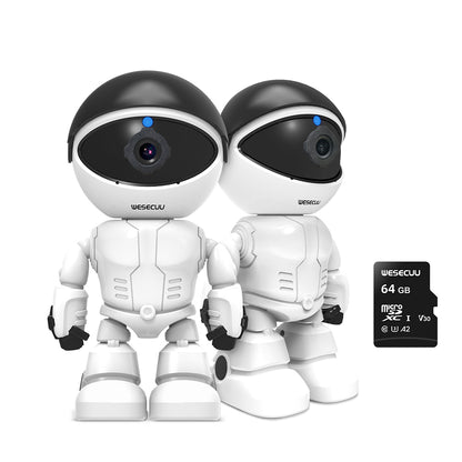 1pc Mini Robot 1080P Wifi IP Camera: Auto Body Tracking, Baby Monitor, Night Vision, Mobile Remote View for Home Security